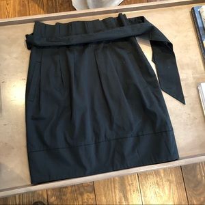 BCBG Poplin high waisted tie waist Skirt